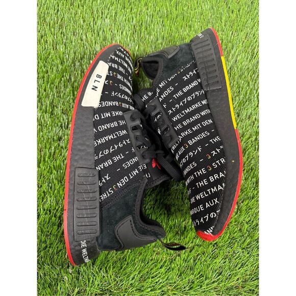 Adidas NMD R1 Mens Size 11.5 EG6363 Black Red Sneakers - Picture 5 of 7